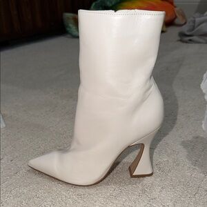 Steve Madden White Heeled Boots